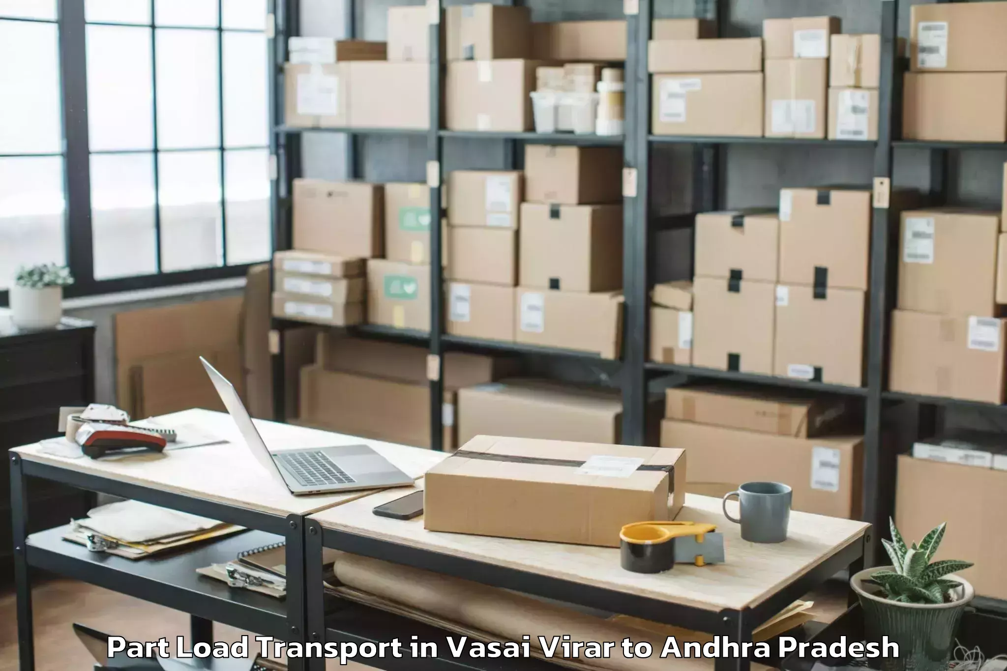 Book Vasai Virar to Gandepalle Part Load Transport Online